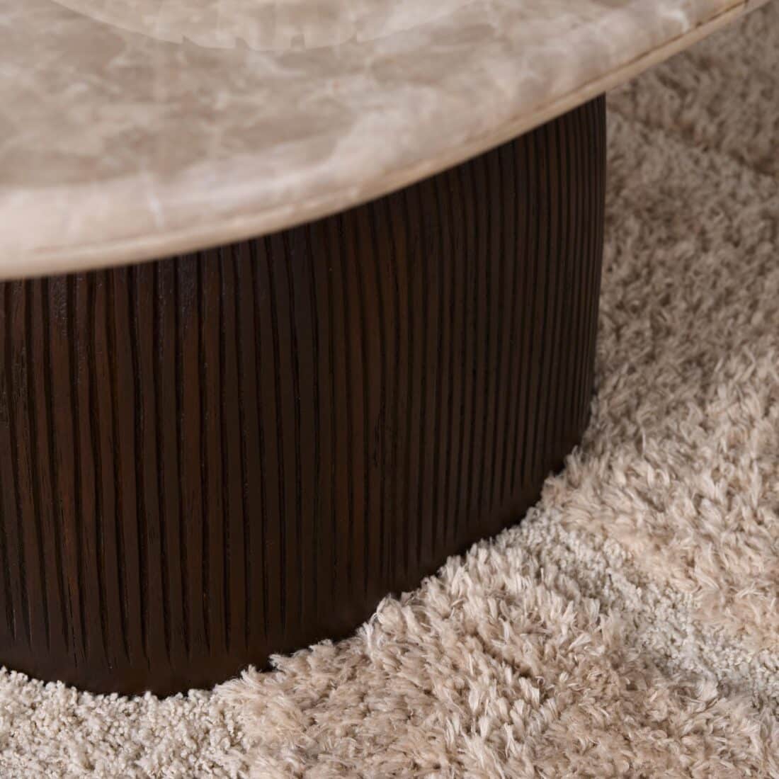 Starfurn Salontafel Noel Bruin Marmer 90 Cm