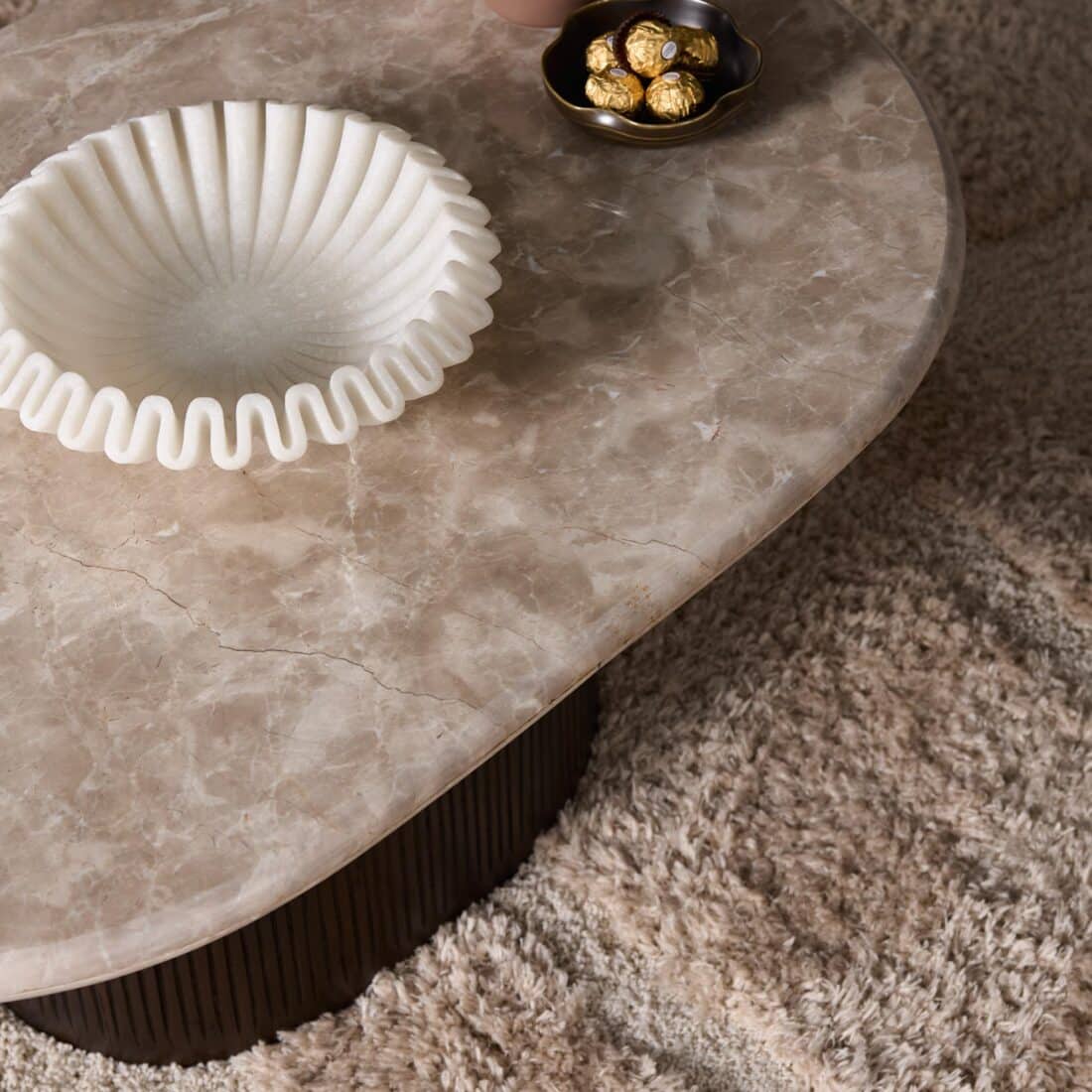 Starfurn Salontafel Noel Bruin Marmer 90 Cm