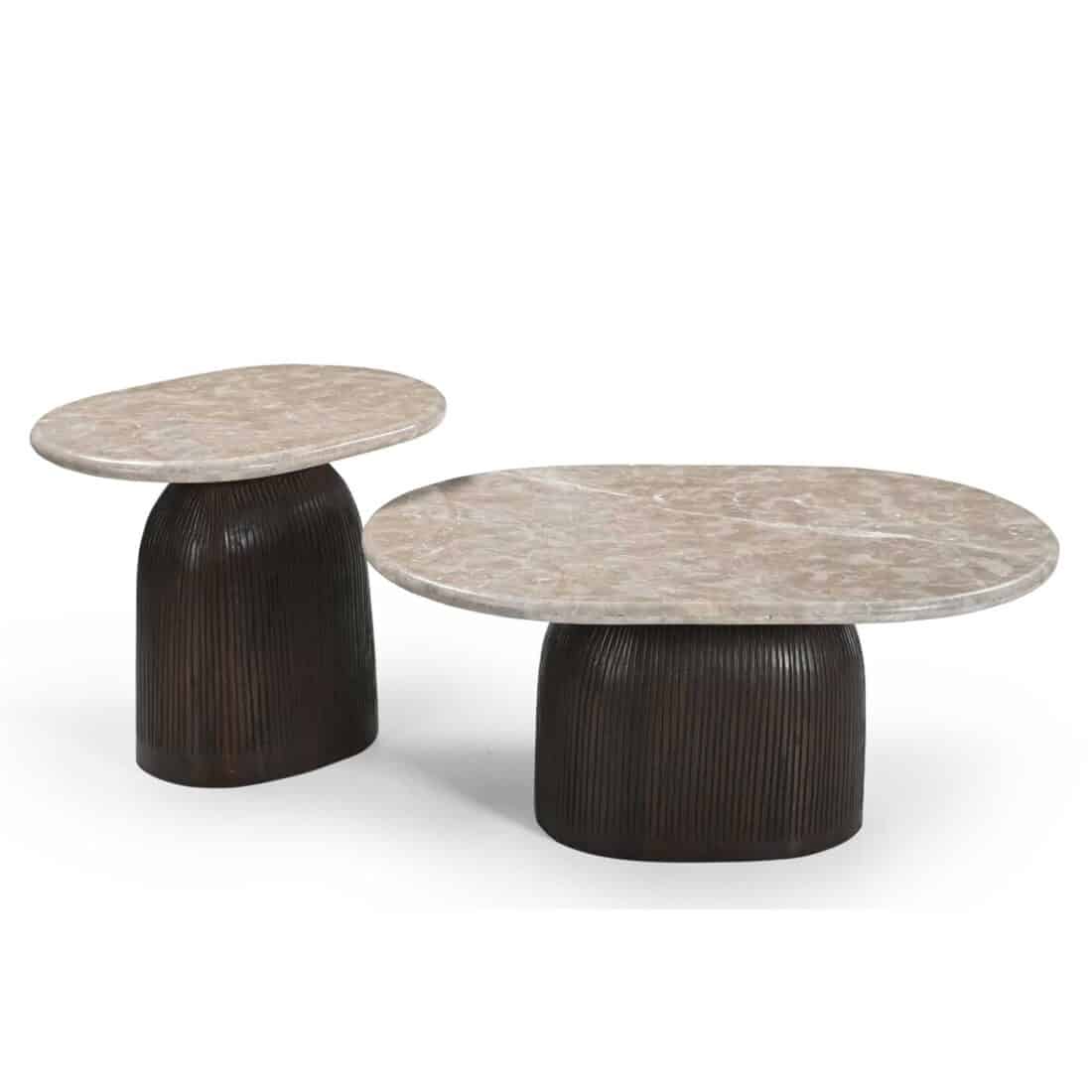 Starfurn Bijzettafel Noel Bruin Marmer 60 Cm