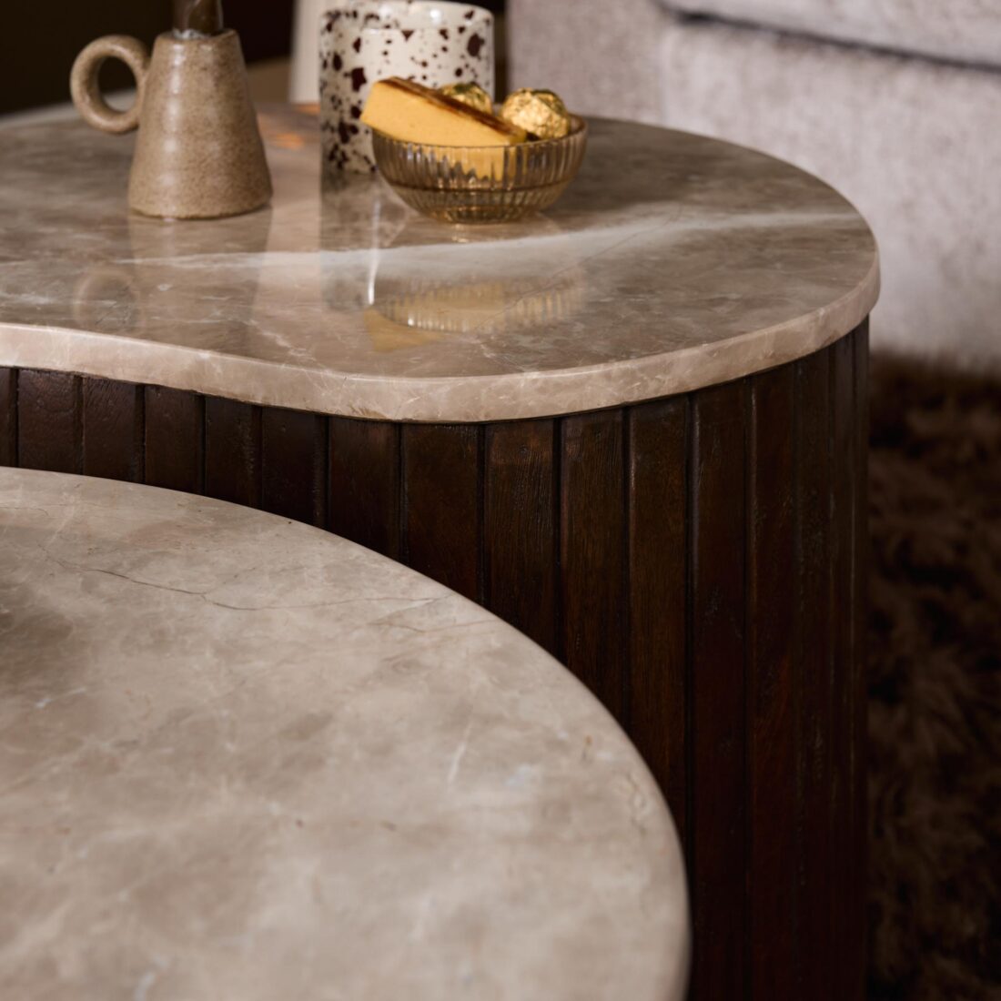 Starfurn Salontafel Nomi Bruin Marmer 84 Cm