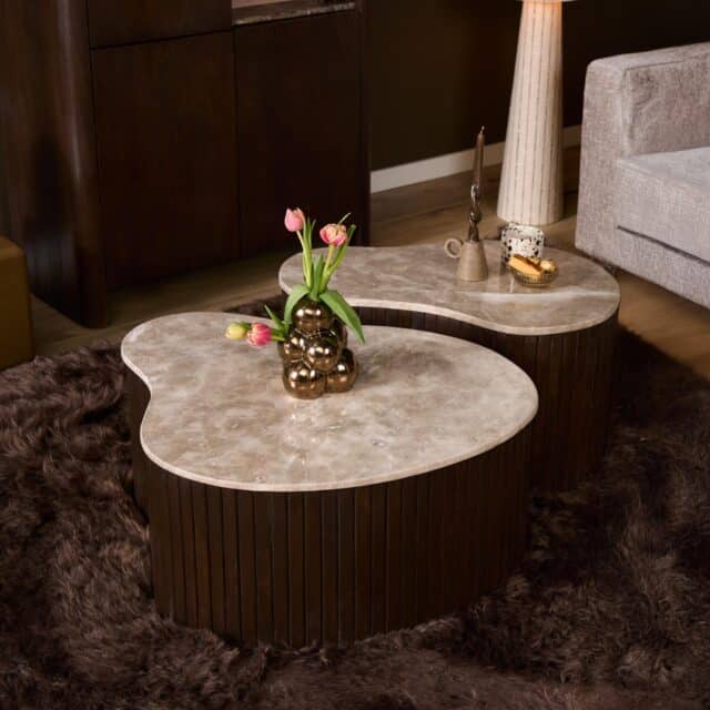 Starfurn Salontafel Nomi Bruin Marmer 84 cm