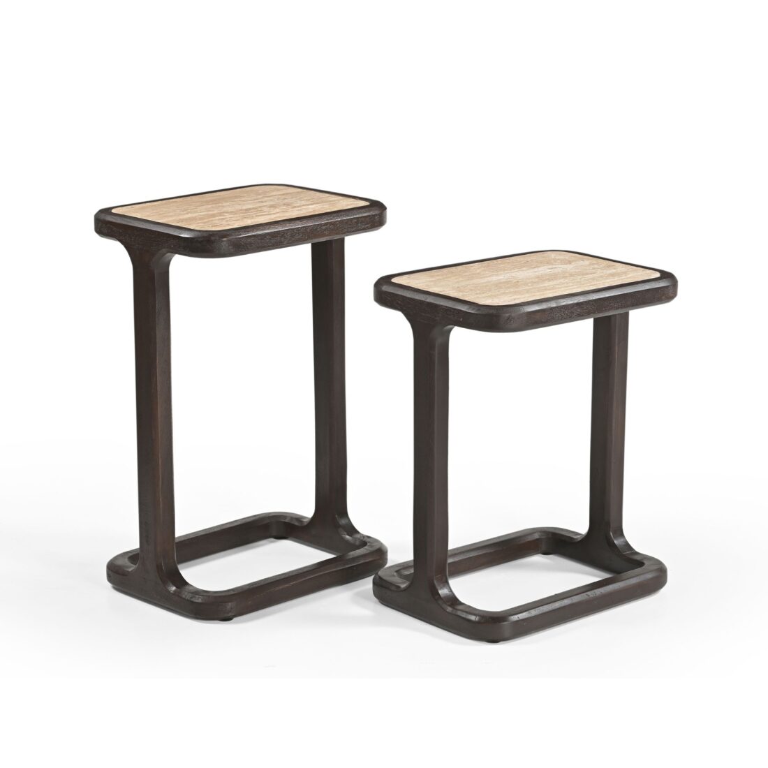 Starfurn Bijzettafel Arvid Bruin Travertin 58 Cm