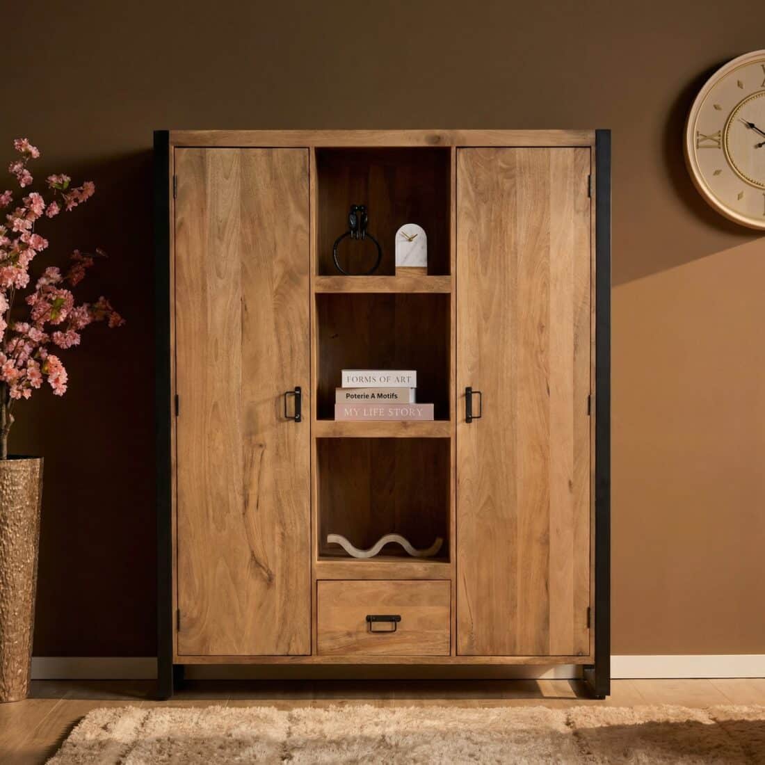 Starfurn Boekenkast Britt Naturel Mangohout 150 cm