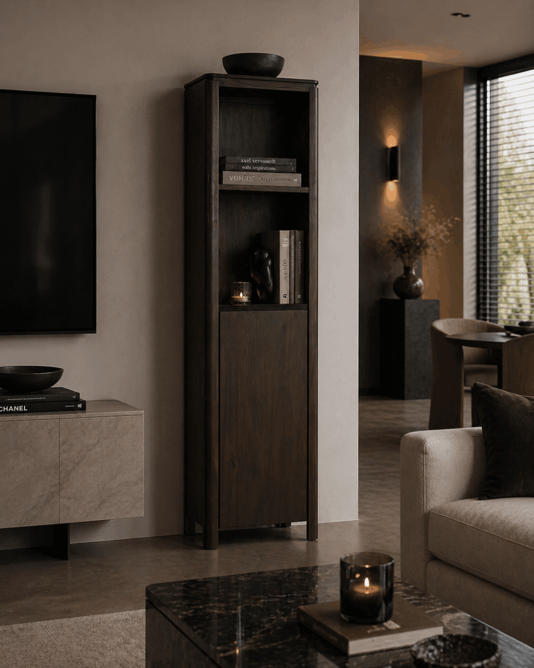 Starfurn Boekenkast Dallas Bruin Mangohout 55 Cm