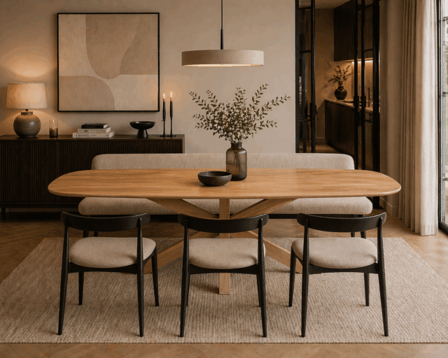 Starfurn Deens Ovale Eettafel Nina Naturel Mangohout 210 Cm