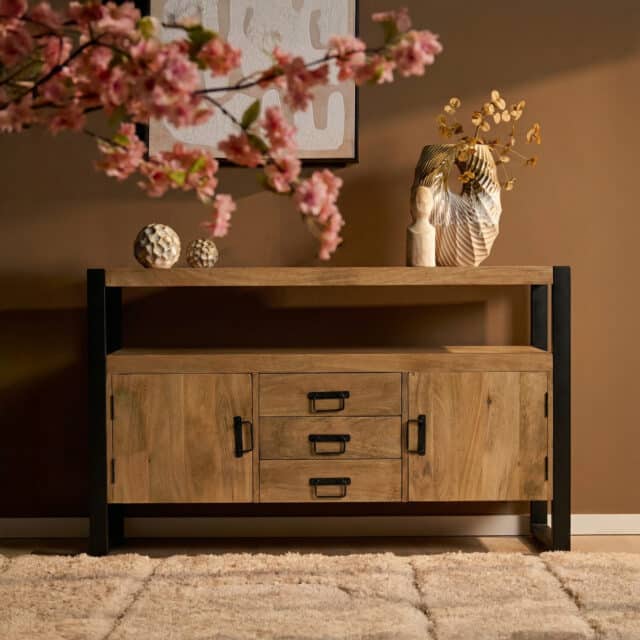 Starfurn Dressoir Britt Naturel Mangohout 135 cm