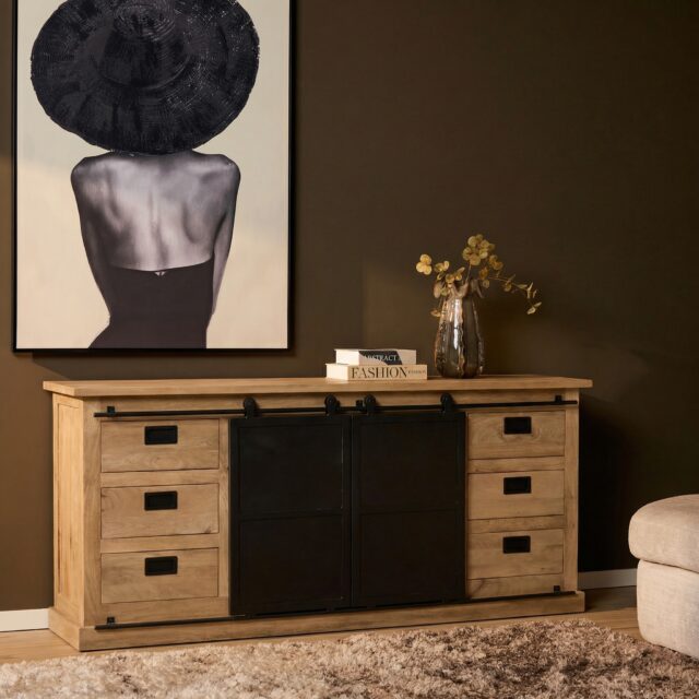 Starfurn Dressoir Fresno Naturel Mangohout 200 cm