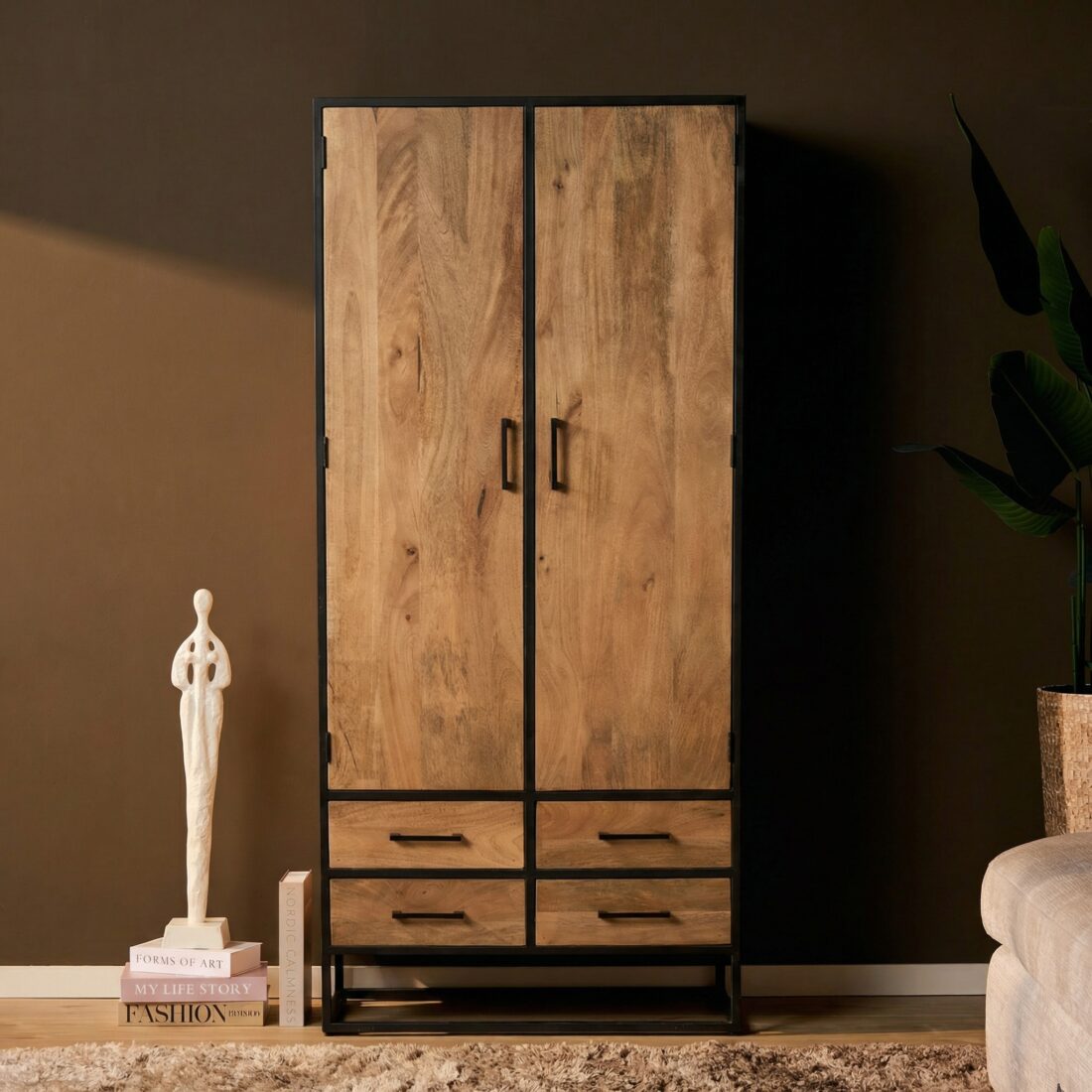 Starfurn Kabinet Dakota Naturel Mangohout 90 cm