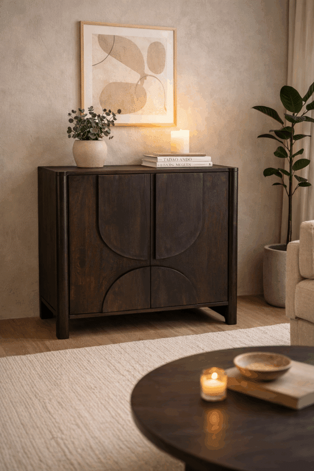 Starfurn Kabinet Kastje Zana Bruin Mangohout 80 Cm