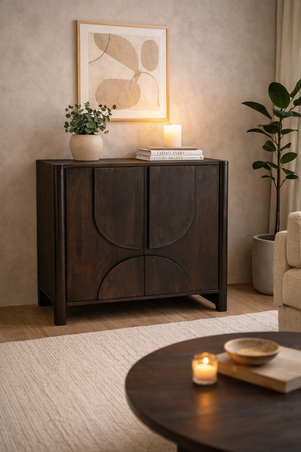 Starfurn Kabinet Kastje Zana Bruin Mangohout 80 Cm