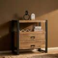 Starfurn Ladenkast Britt Naturel 2 lades Mangohout 80 cm