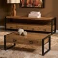 Starfurn Salontafel Britt met twee lades Naturel Mangohout 120 cm