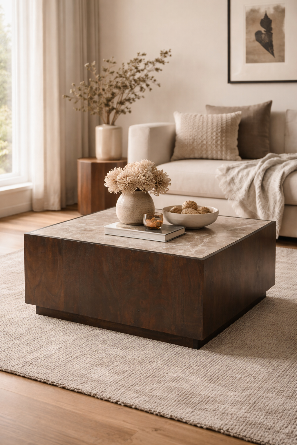 Starfurn Salontafel Moos Bruin Marmer 80 Cm Starfurn Salontafel Moos Bruin Marmer 80 Cm