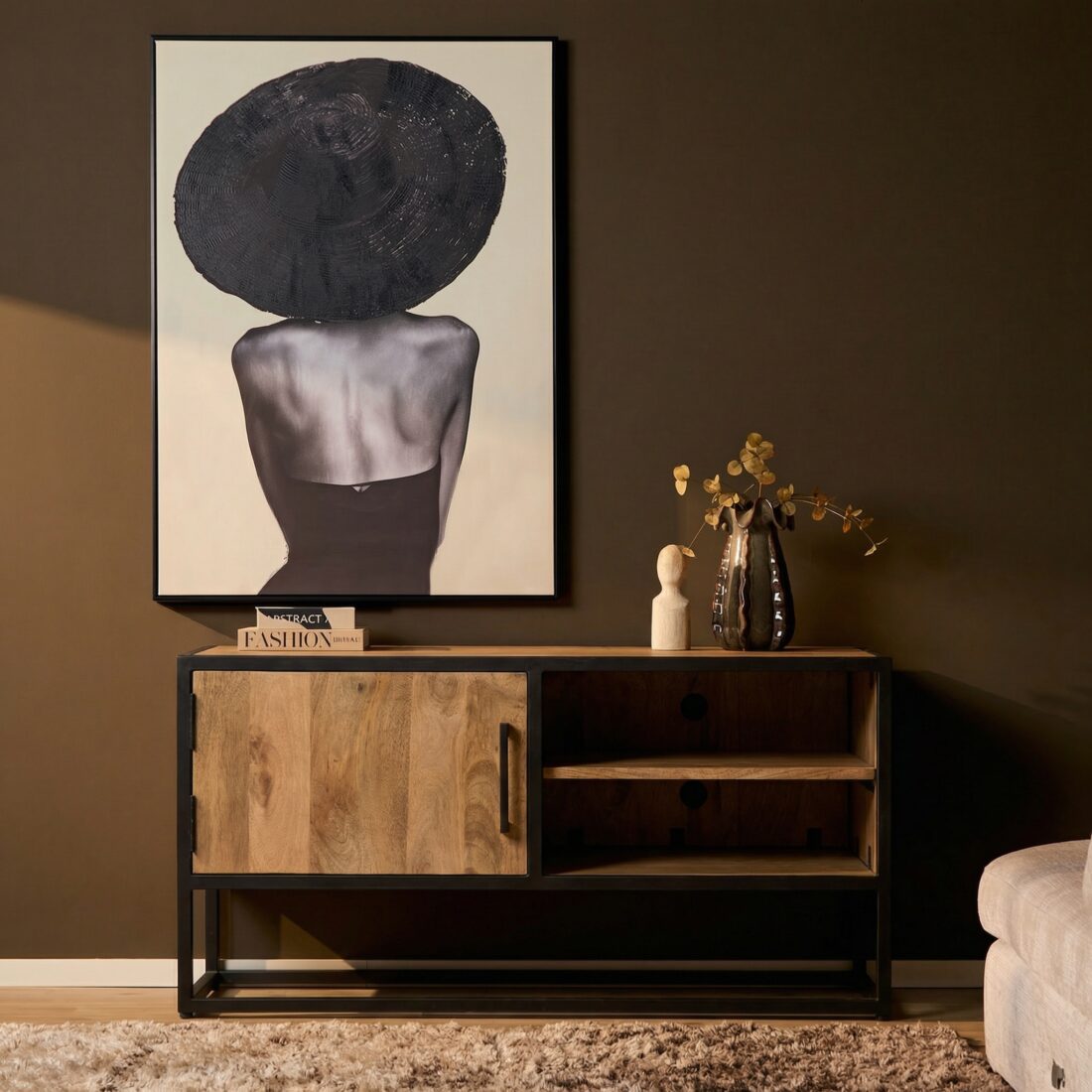 Starfurn Tv meubel Dakota Naturel Mangohout 100 cm