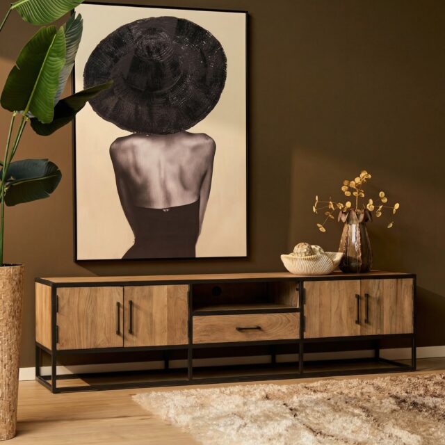 Starfurn Tv meubel Dakota Naturel Mangohout 240 cm