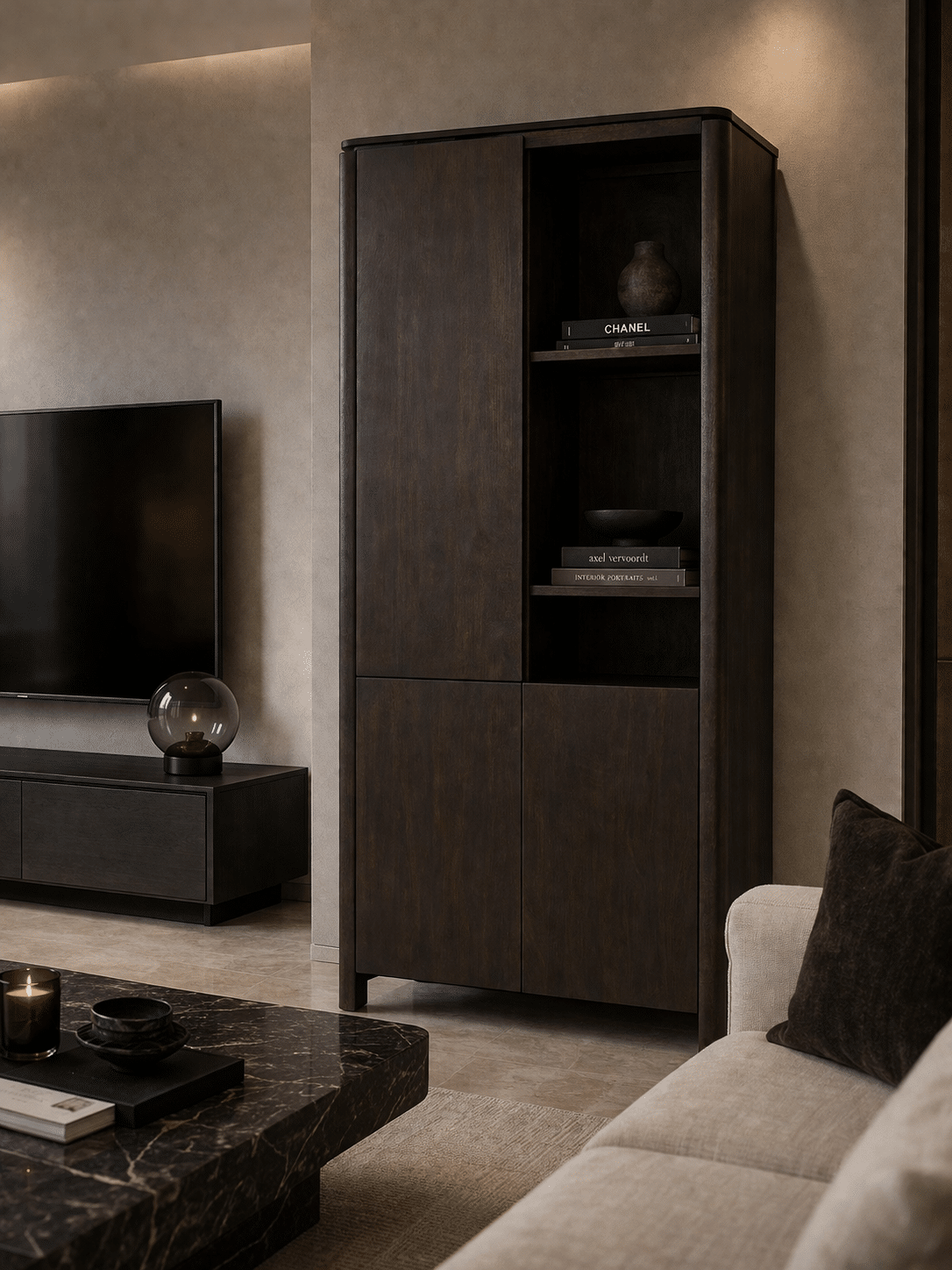 Starfurn Vakkenkast Dallas Bruin Mangohout 90 Cm