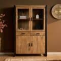 Starfurn Vitrinekast Britt Naturel Mangohout 115 cm