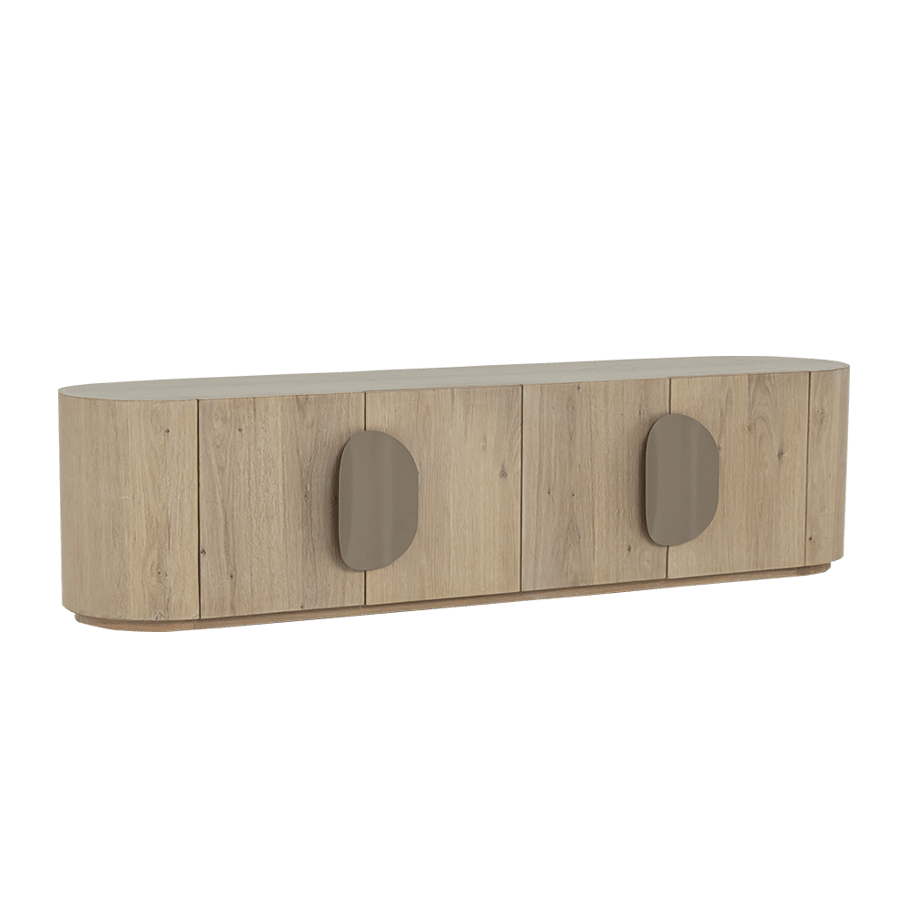 Tower Living tv meubel Allure 210x40x50 cm white wash eiken