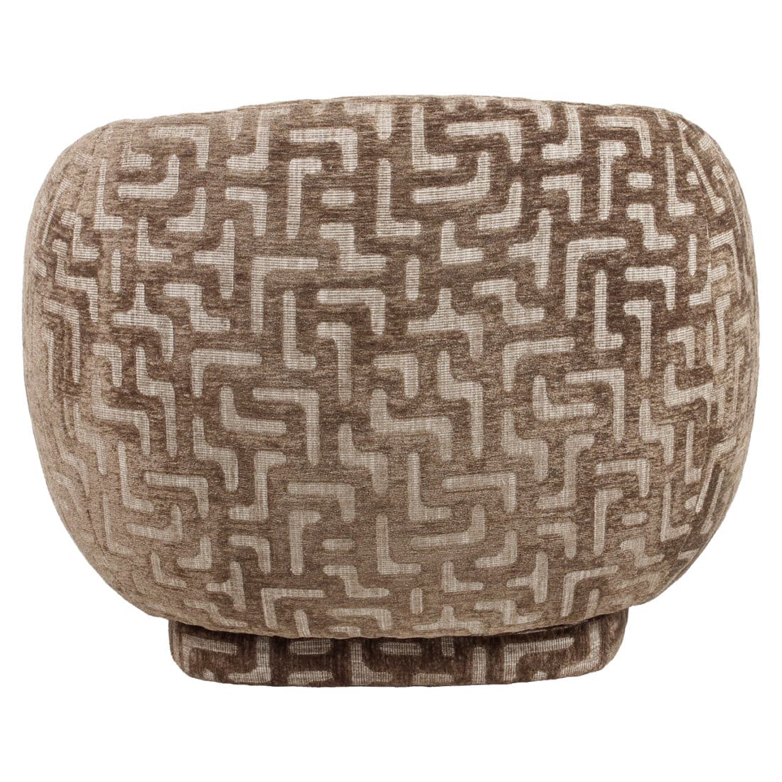 achterkant Richmond Interiors draaifauteuil Negreslo met arm brown labyrinth