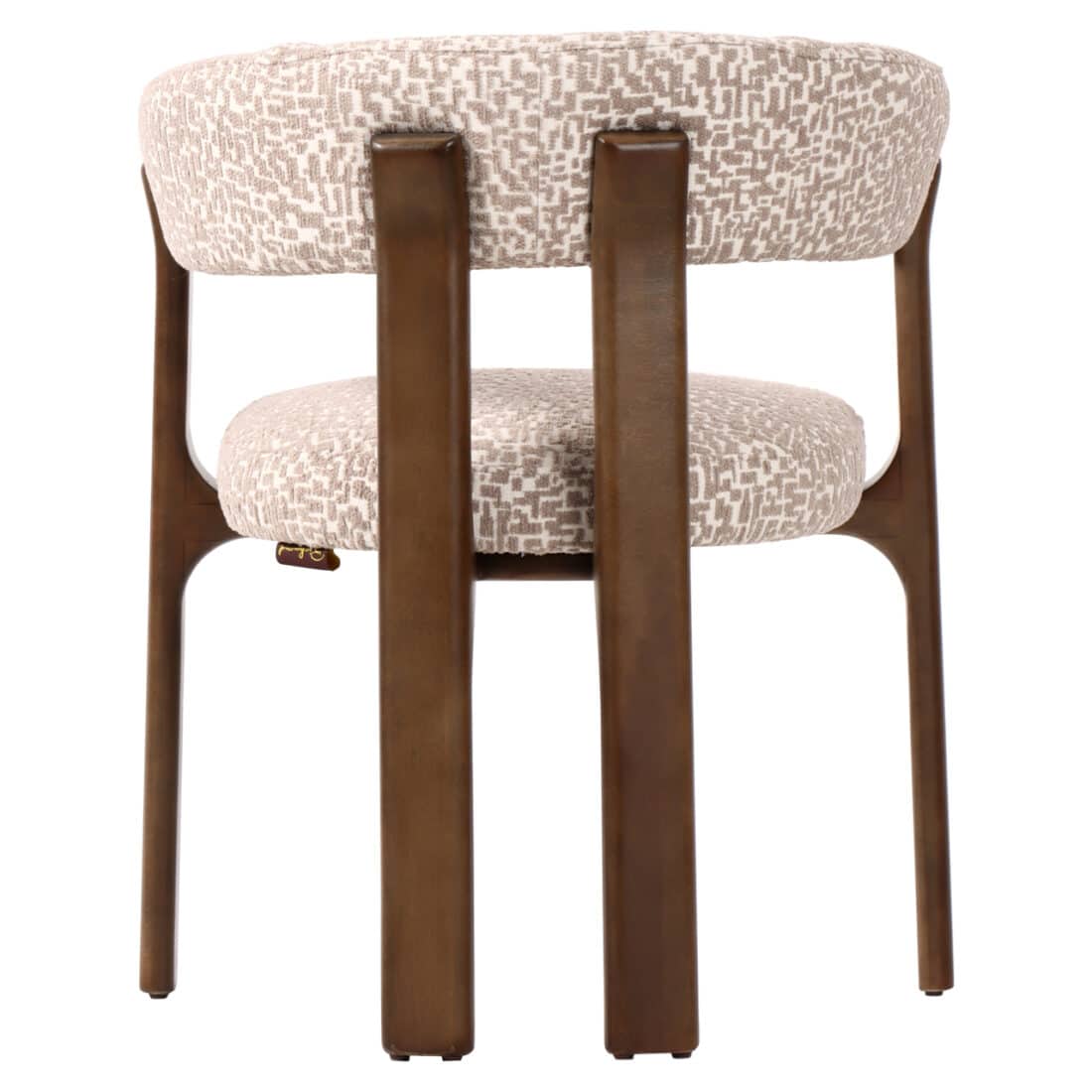 achterkant Richmond Interiors eetkamerstoel Contigo met arm natural geo