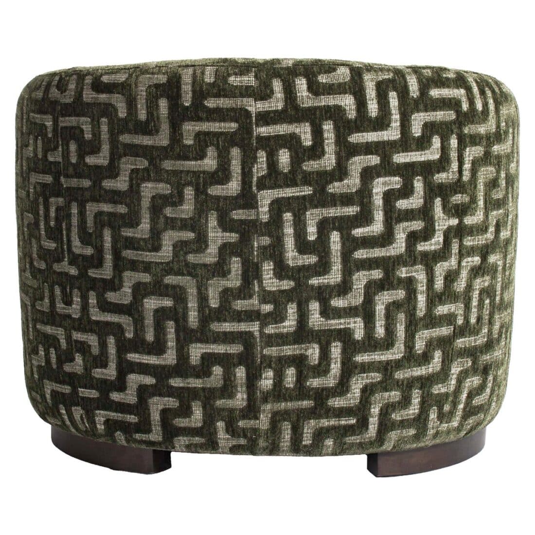 achterkant Richmond Interiors fauteuil Hannah met arm moss labyrinth