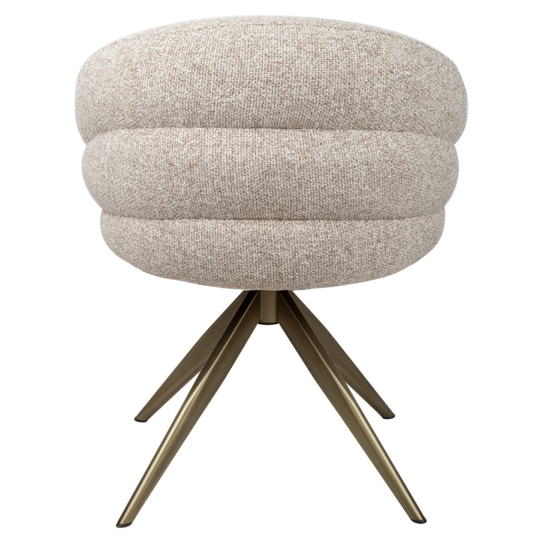 achterkant Richmond interiors eetkamerstoel Zendaya draaibaar met arm bruin