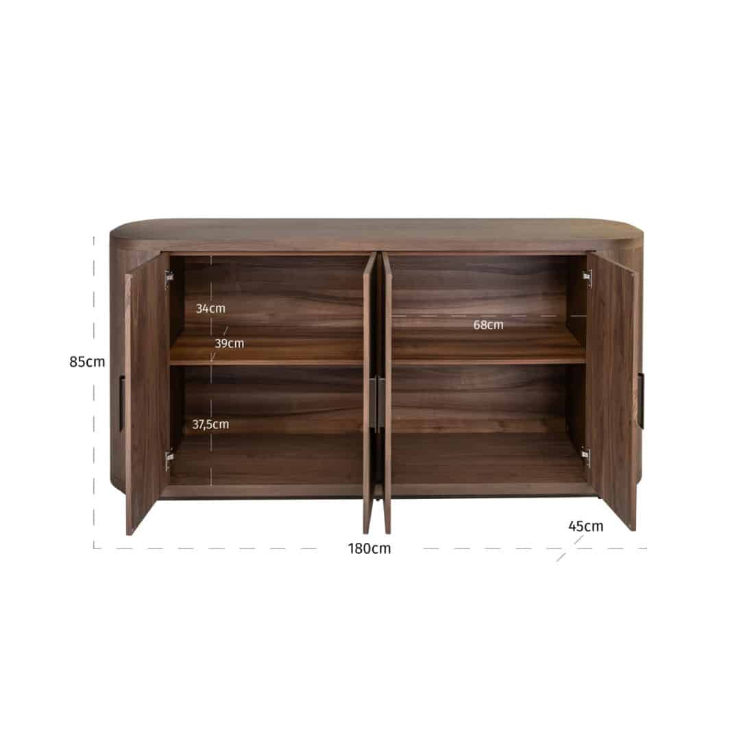 Richmond Interiors Dressoir Windsor 180x45x85 Cm Hout