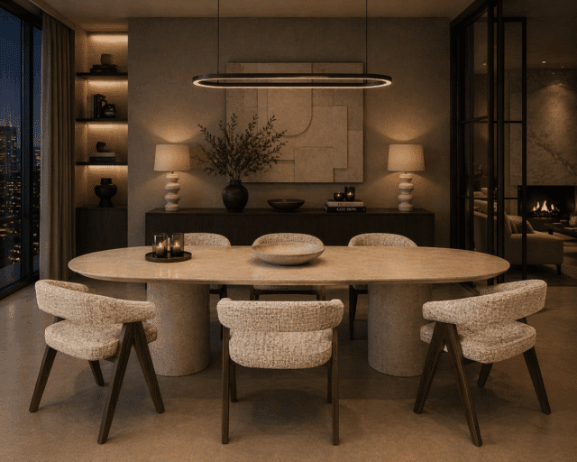 Richmond Interiors Eetkamerstoel Mori Met Arm Cream