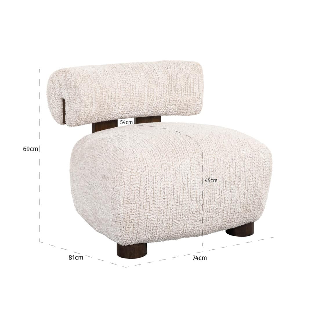 afmetingen Richmond Interiors fauteuil Arabella lovely cream