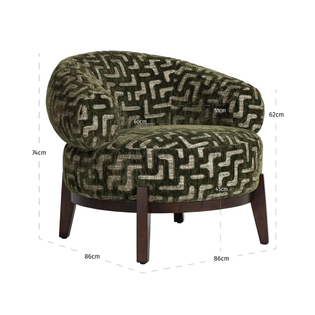 Richmond Interiors Fauteuil Montana Moss Labyrinth