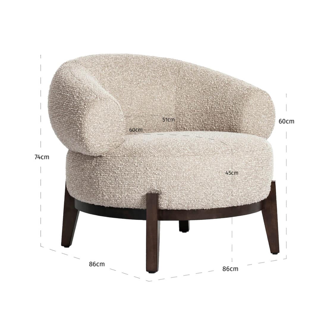 Richmond Interiors Fauteuil Montana Natural Chunky