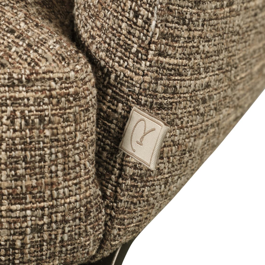 detailfoto Richmond Interiors eetkamerstoel Hadley brown tweed