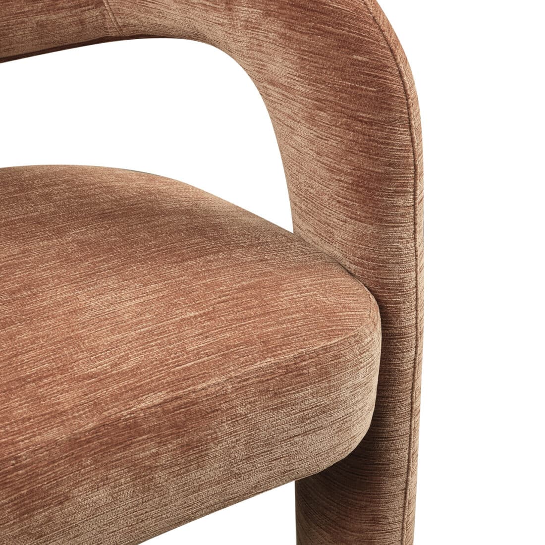 detailfoto Richmond Interiors eetkamerstoel Soho met arm mocha mousse