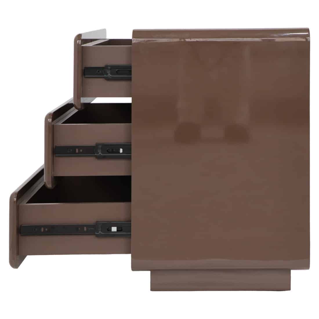 detailfoto Richmond Interiors nachtkastje Demy bruin 56,5x42,5x60 cm hout