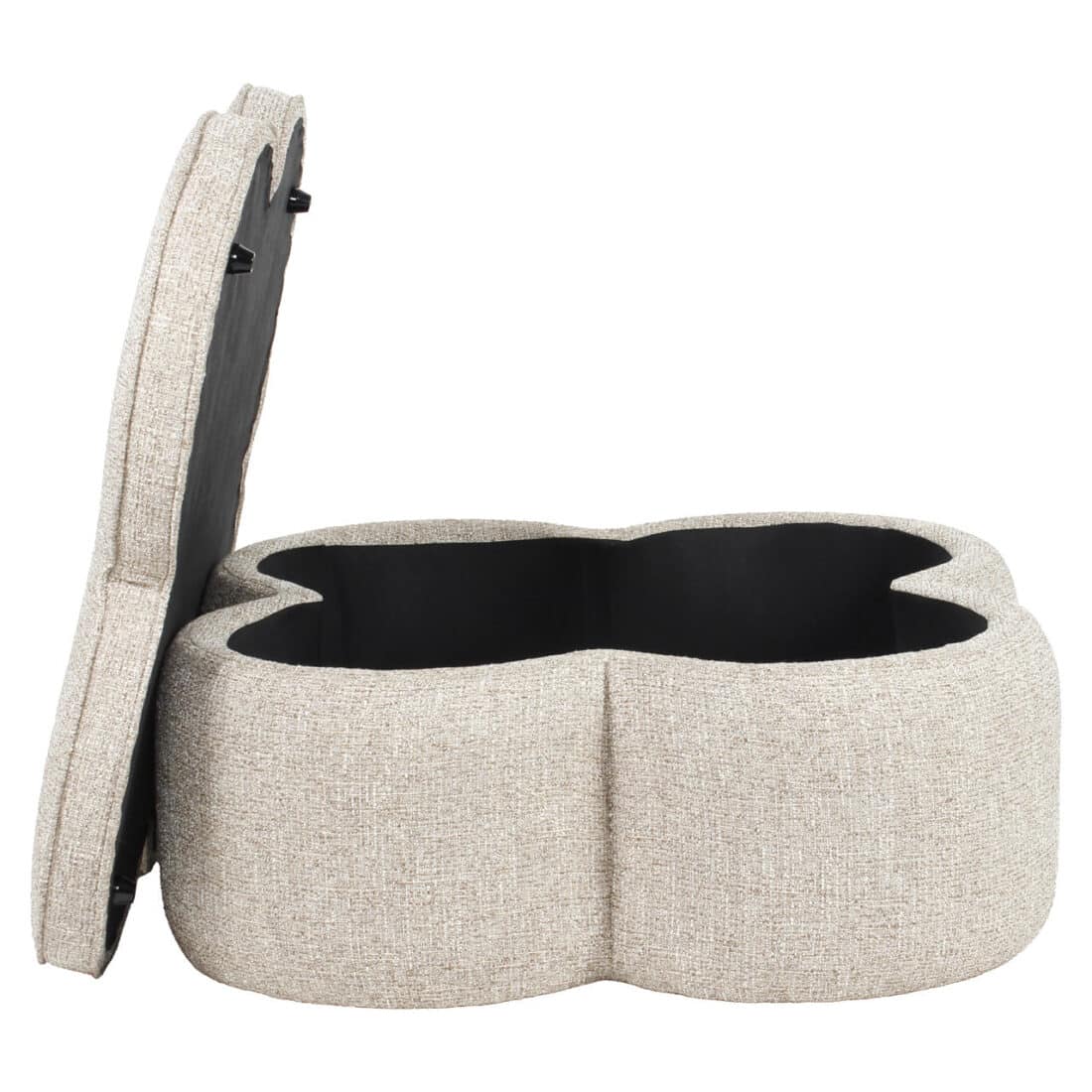 detailfoto Richmond Interiors opberg poef Corbeau sand