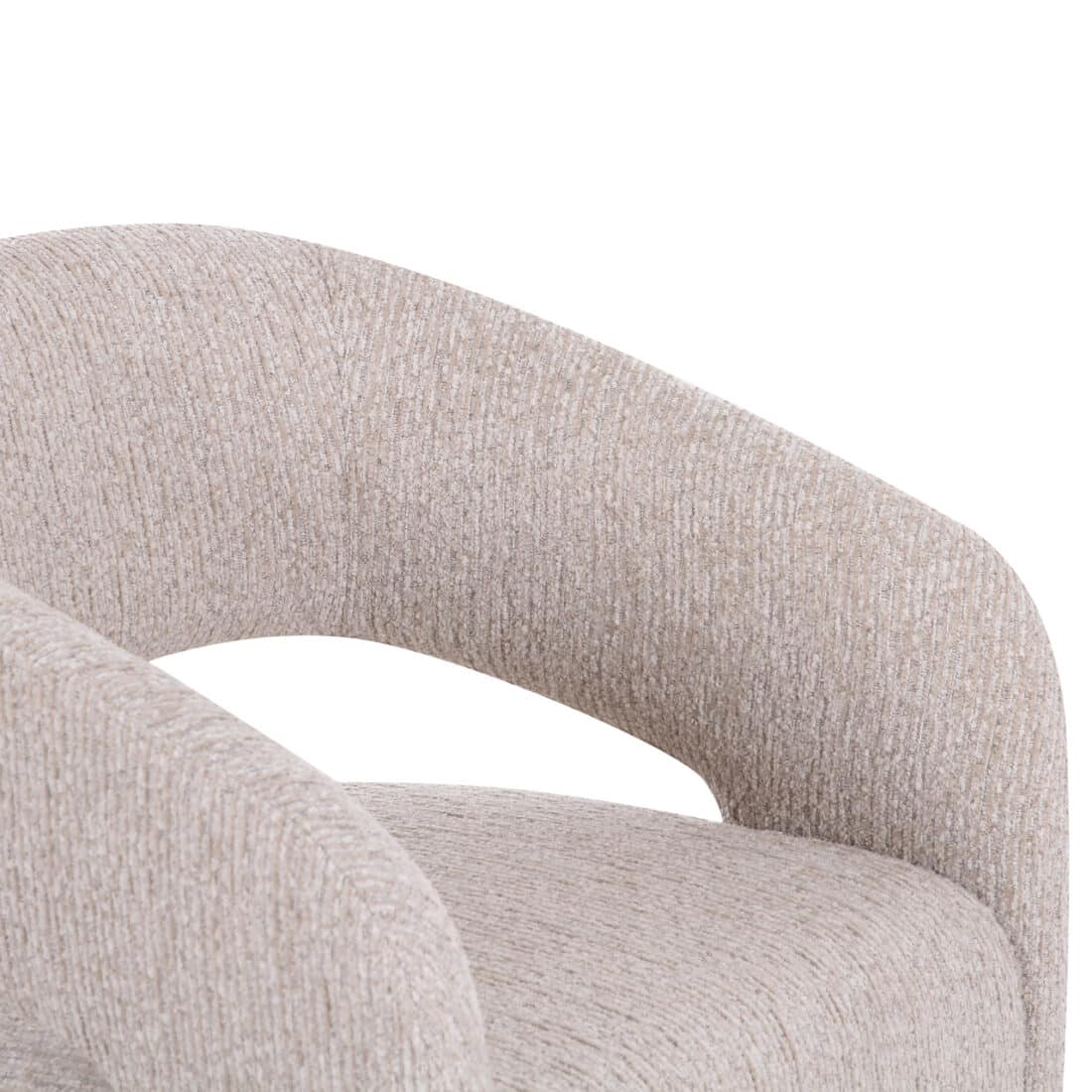 detailfoto Richmond interiors eetkamerstoel Vixen met wieltjes natural linear