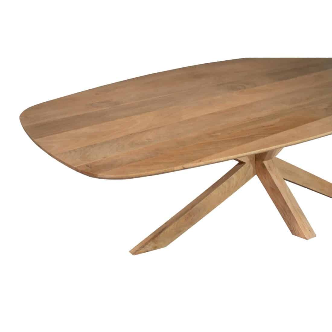 Starfurn Deens Ovale Eettafel Nina Naturel Mangohout 210 Cm
