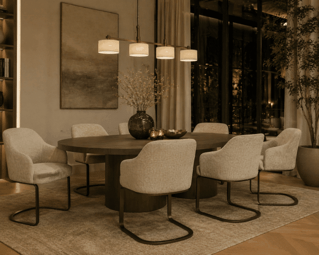 sfeerfoto Richmond Interiors eetkamerstoel Hadley natural boldweave