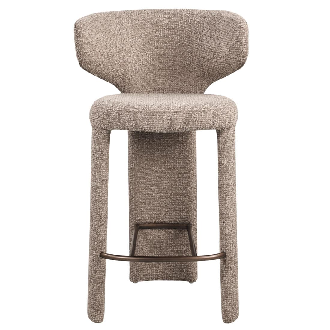 voorkant Richmond Interiors barstoel Viola met arm mocca