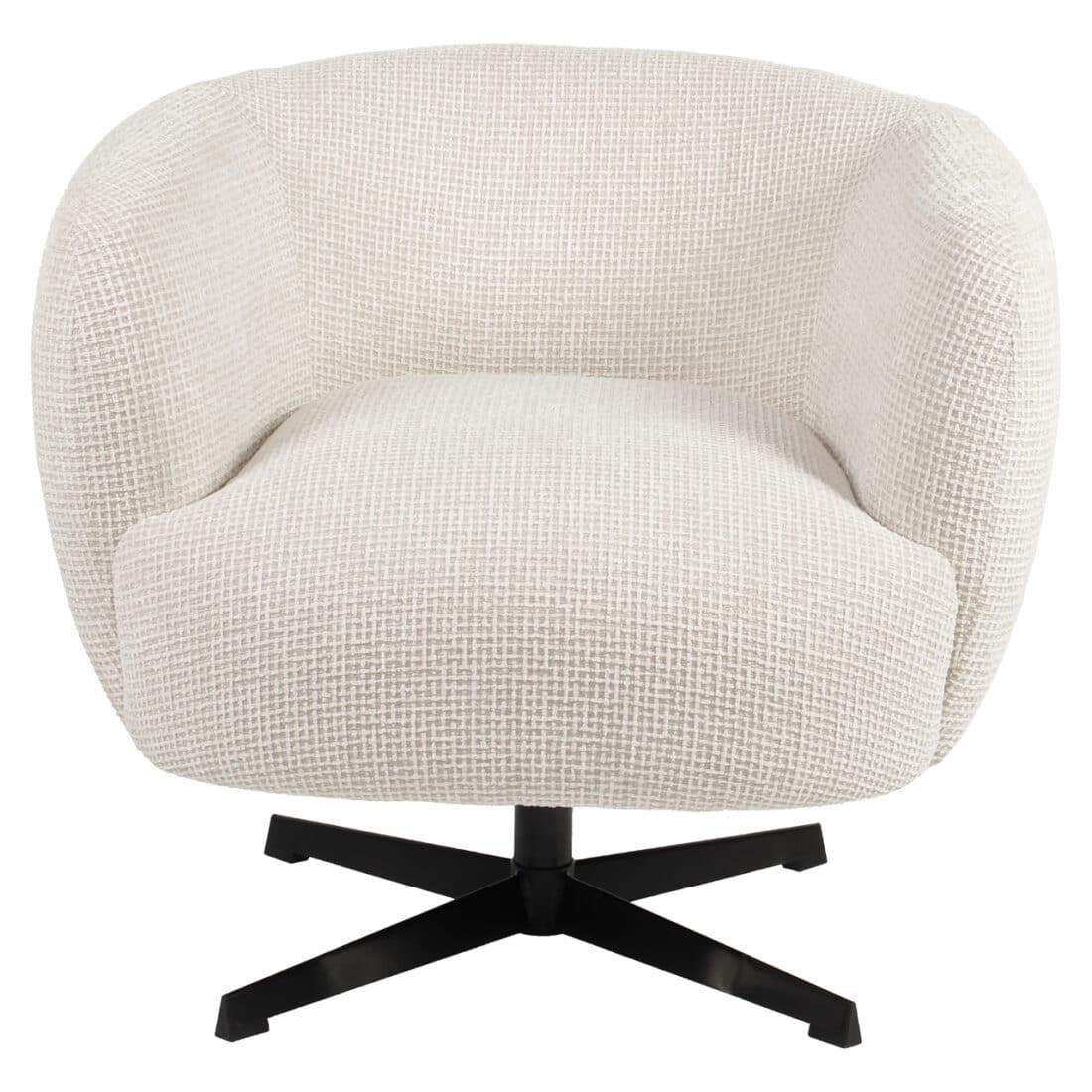 voorkant Richmond Interiors draaifauteuil Estelle beige blockweave
