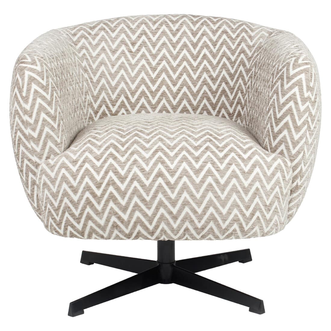 voorkant Richmond Interiors draaifauteuil Estelle sand chevron