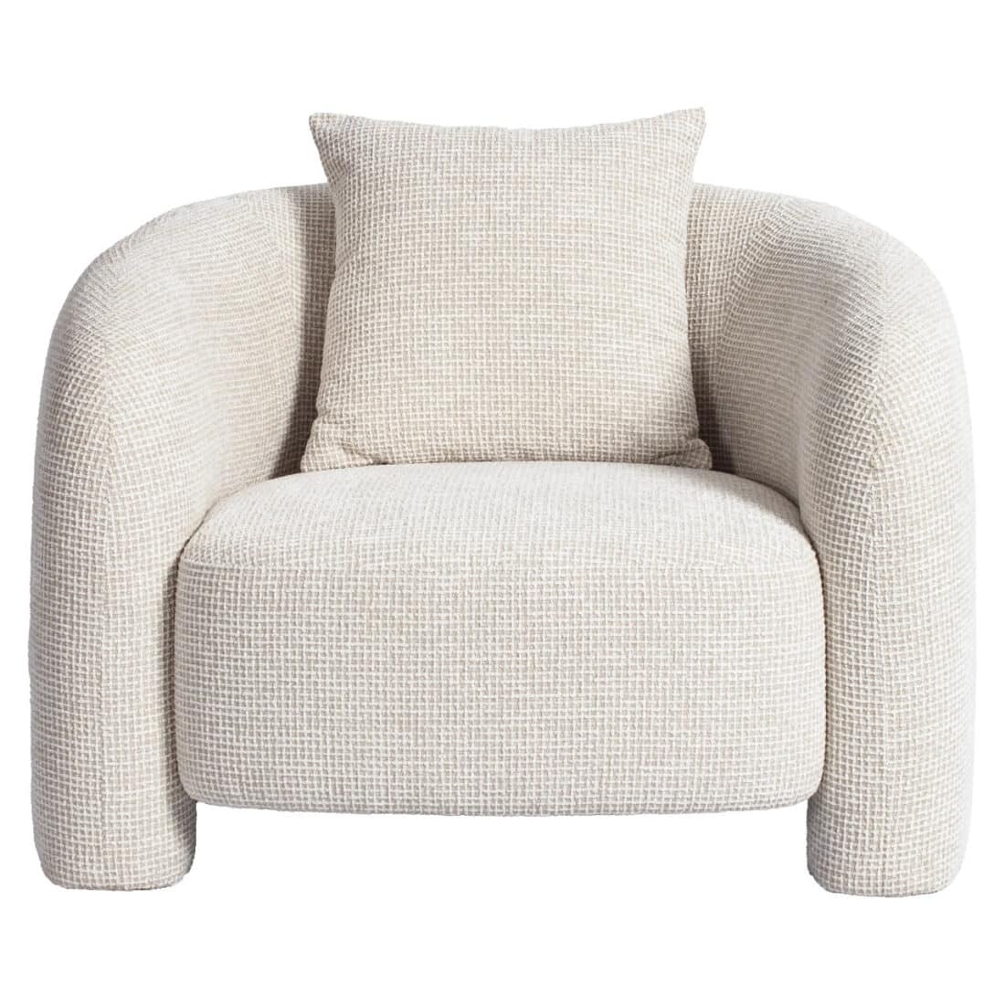 voorkant Richmond Interiors fauteuil Tuscany beige blockweave