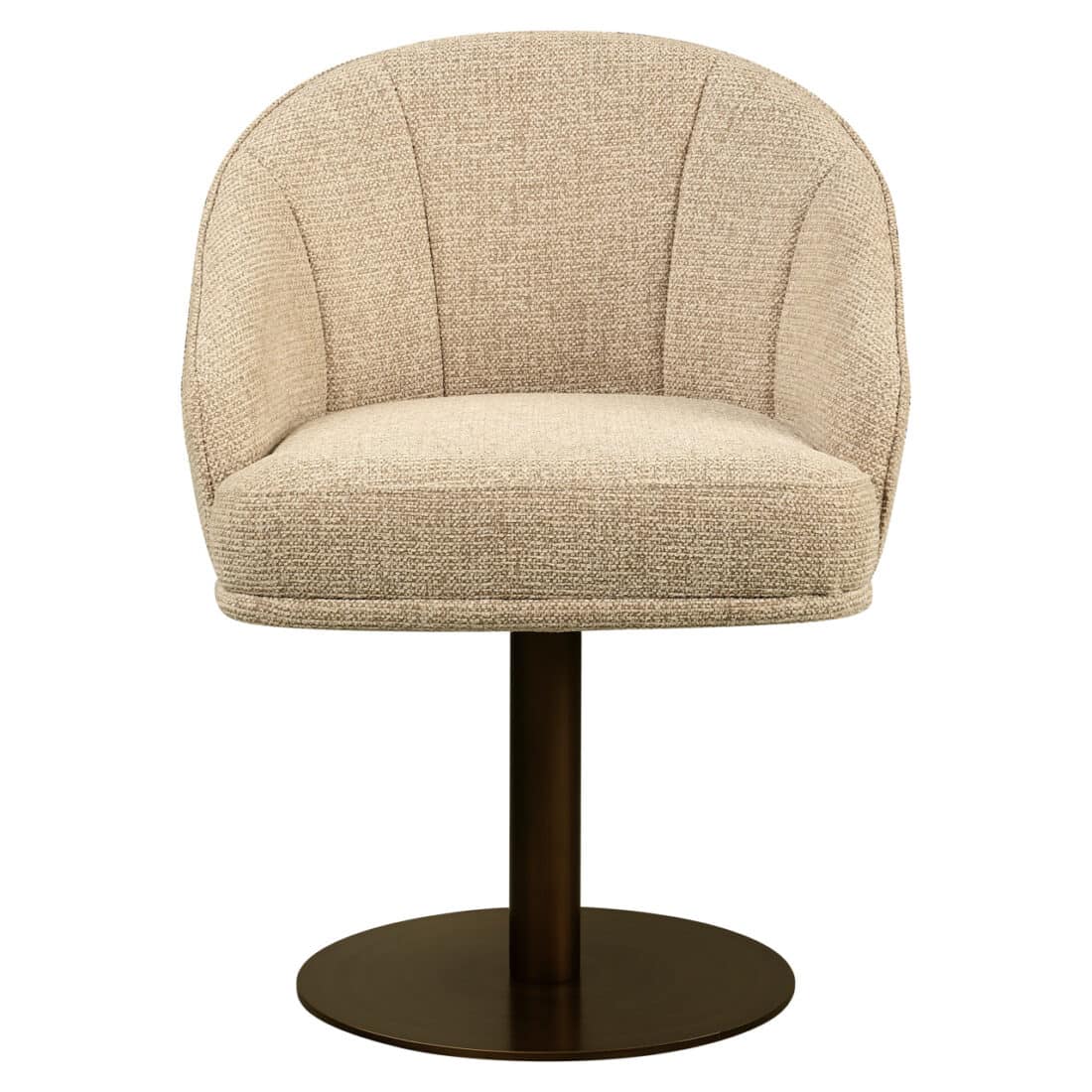 voorkant Richmond interiors eetkamerstoel Beverly draaibaar met arm natural