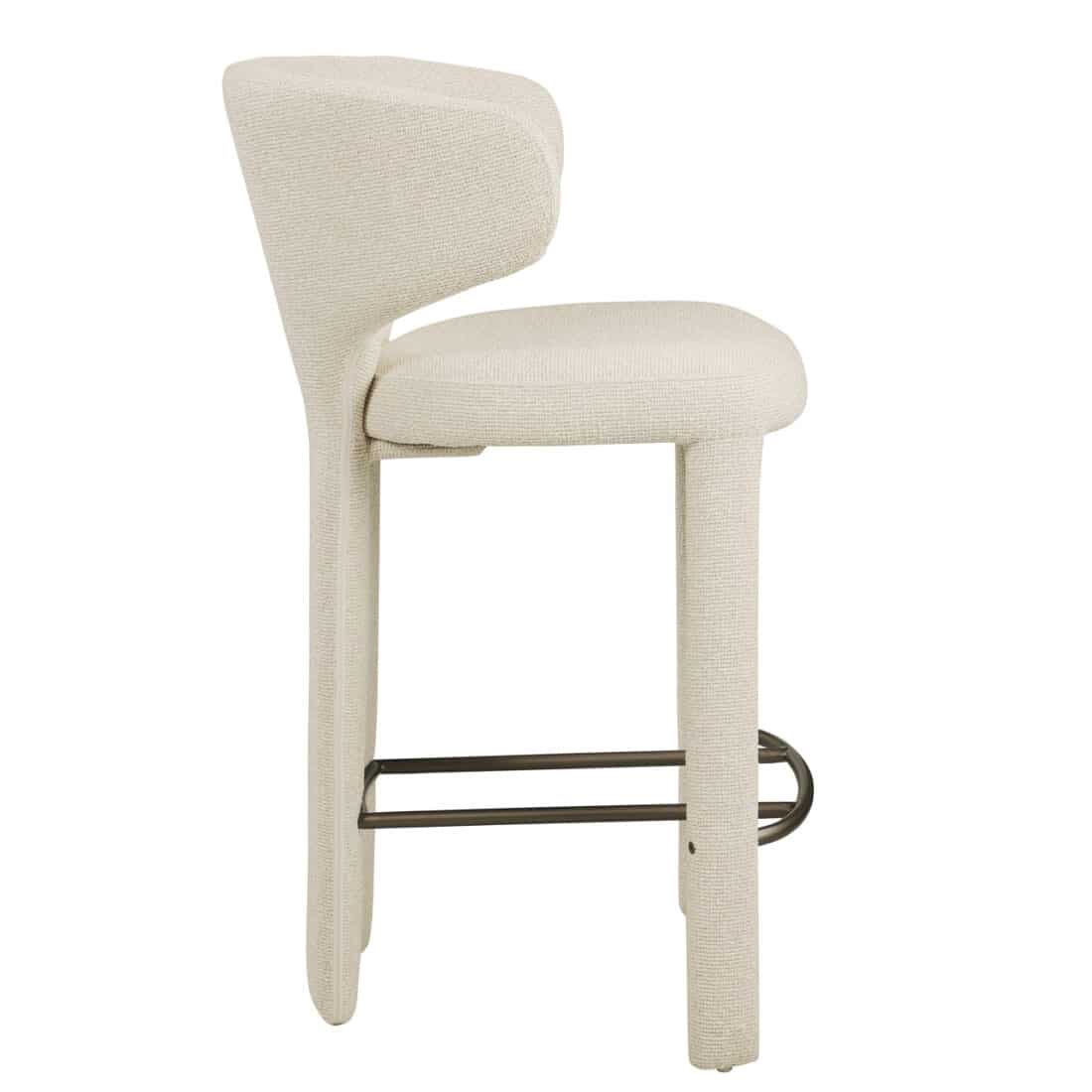 zijkant Richmond Interiors barstoel Viola met arm biscotti