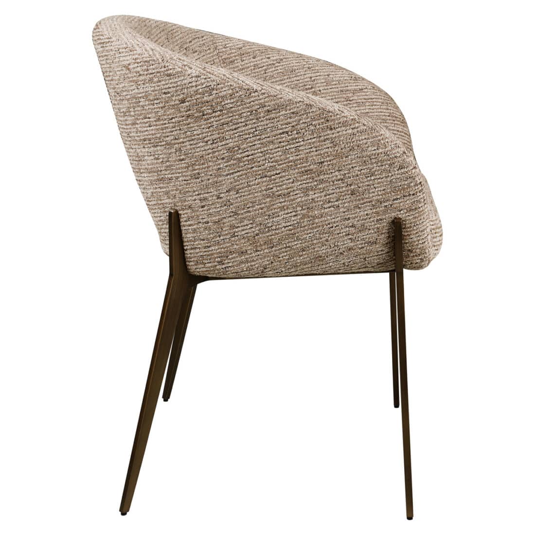 zijkant Richmond Interiors eetkamerstoel Kenzi mocca