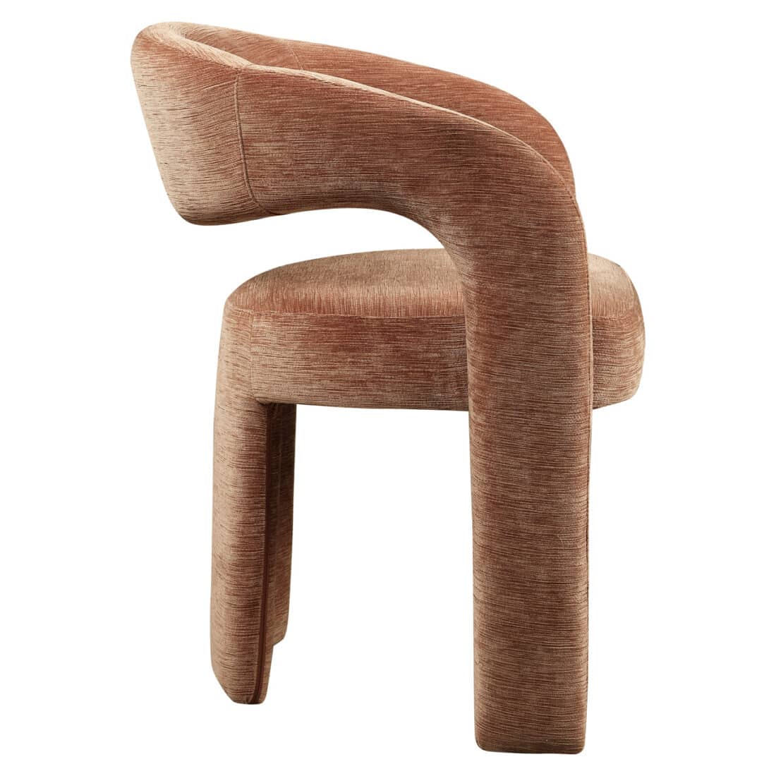 zijkant Richmond Interiors eetkamerstoel Soho met arm mocha mousse