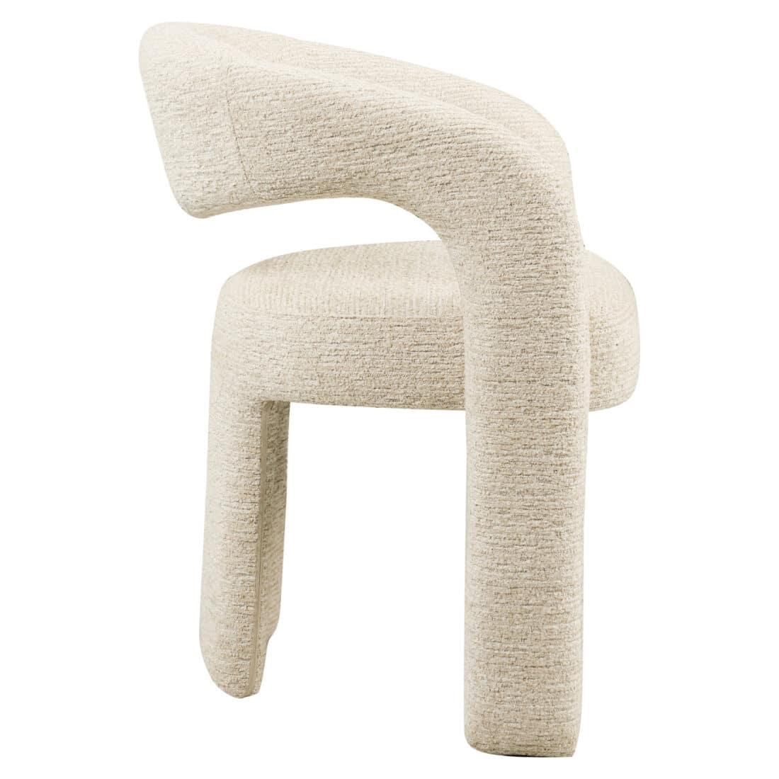 zijkant Richmond Interiors eetkamerstoel Soho met arm natural linear