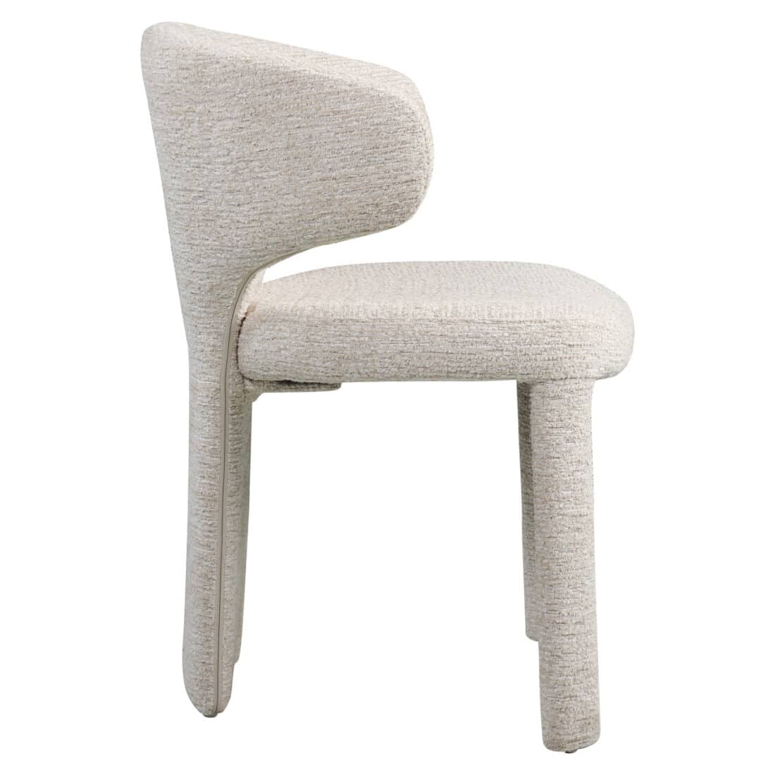 zijkant Richmond Interiors eetkamerstoel Viola met arm natural linear