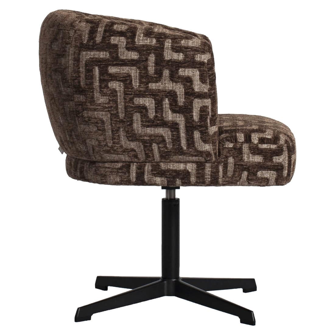 Richmond Interiors Eetkamerstoel Dinan Draaibaar Brown Labyrinth