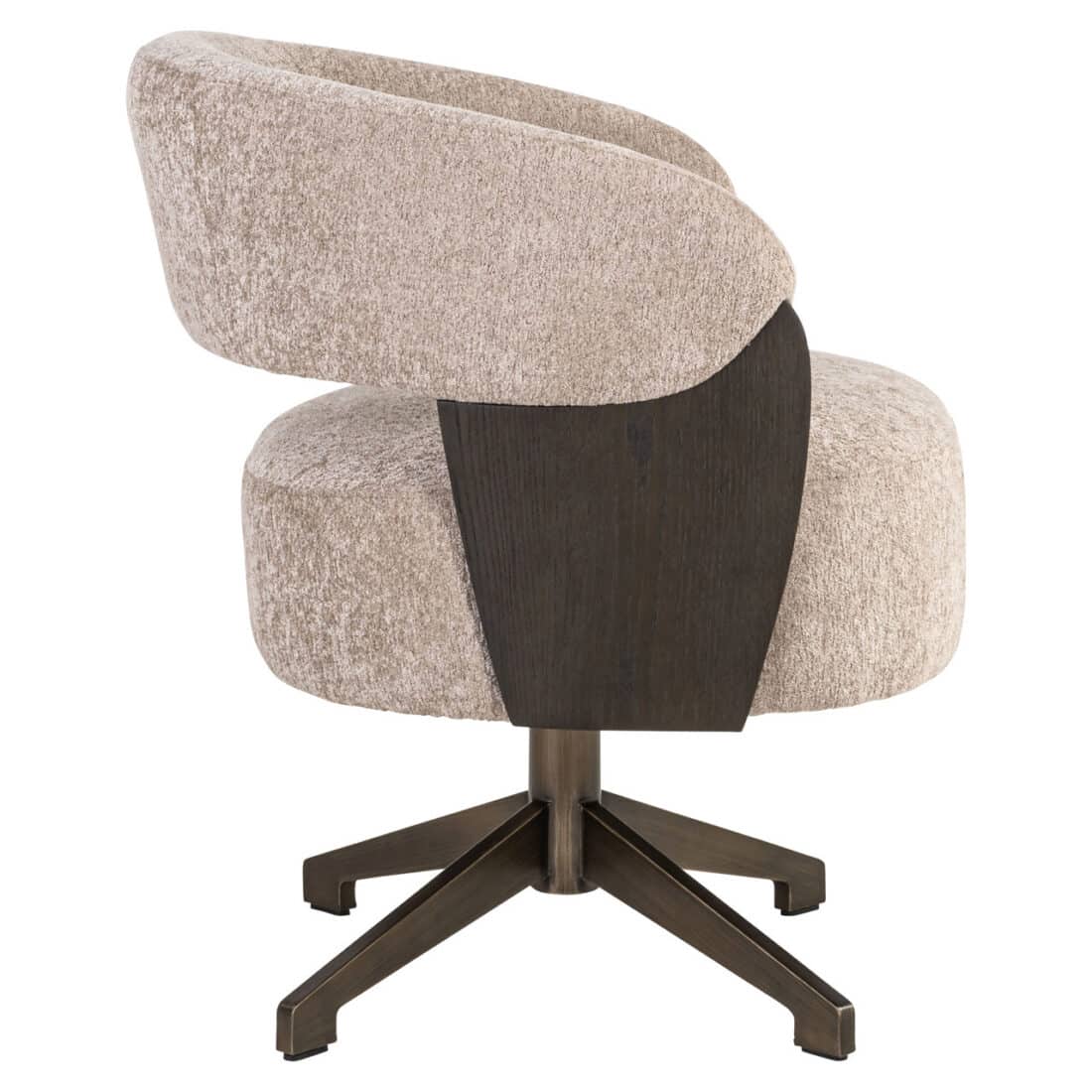 Richmond Interiors Eetkamerstoel Pollux Draaibaar Met Arm Sand